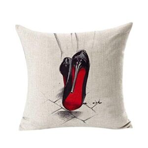 Red Bottom Throw Pillow Case